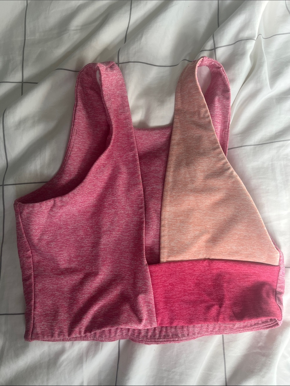 Pink Heathered outdoor Voices Crop Top size small